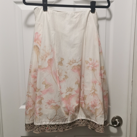 Spanner - Floral Watercolour, A Line Skirt, Fully Lined with Pockets, Size 8 - Picture 1 of 7